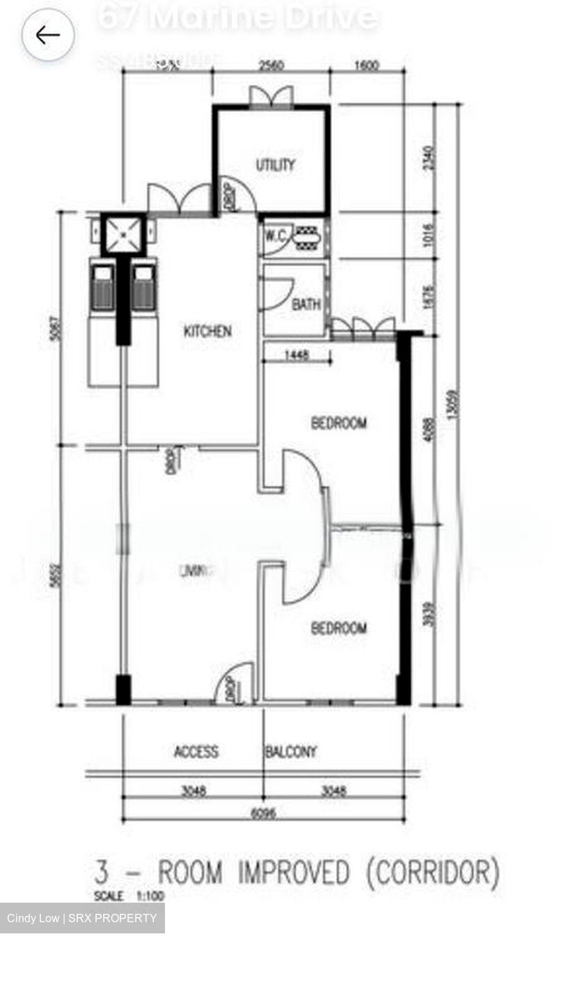 Blk 67 Marine Drive (Marine Parade), HDB 3 Rooms #515293611